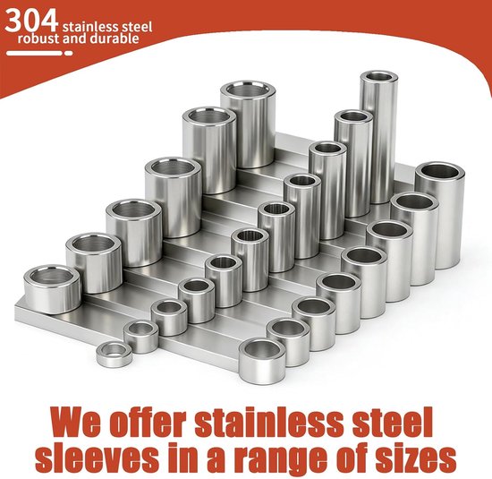 6 stuks afstandshulzen 12 mm ID x 16 mm OD x 16 mm L afstandhouders roestvrij staal 304 ronde afstandshulzen zonder binnendraad kolommen voor schroeven M12 voor bouwen en andere mechanische — afbeelding 5