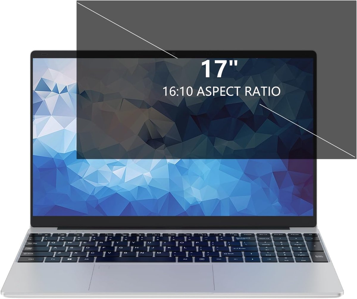 Screen Protector voor Laptop 17 inch, Afneembaar, Anti-Spy, Krasbestendig, UV-Bescherming, 16:10 Beeldverhouding