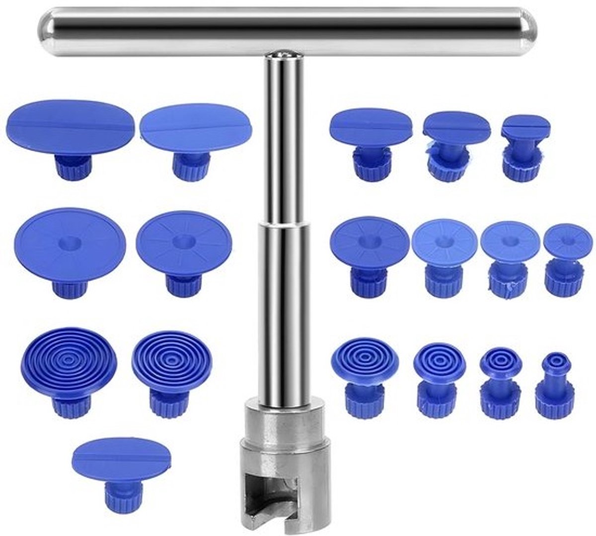 Dailygoody Paintless Reparatieset - Deuken verwijderen - 19 stuks - Universeel gereedschap - Auto's en SUV's - Professioneel verwijderingsgereedschap