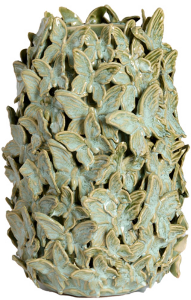 Light & Living - Vaas MARIPOSA - Groen - 17x17x26 cm