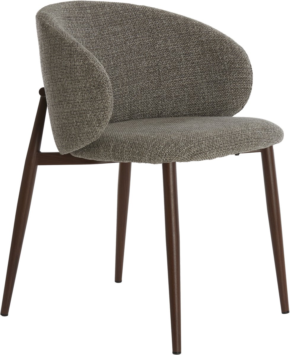 Light & Living Eetkamerstoel ALUKO - 56x57x74cm - Zwart - Set van 2