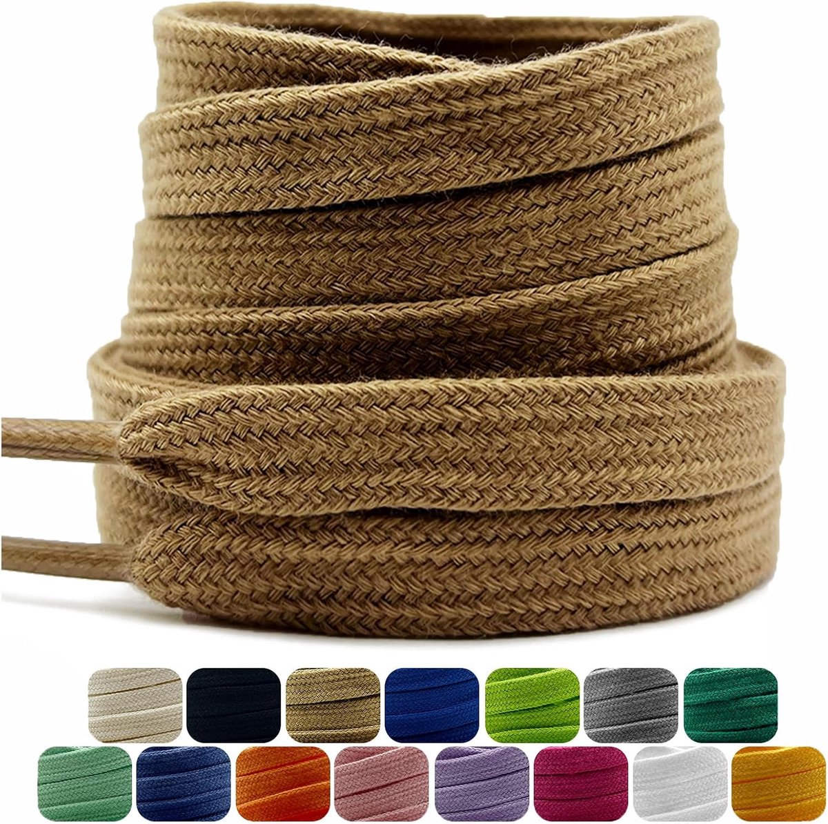 Schoenveters, 9 mm brede platte veters voor sneakers, sportschoenen, trainers, scheurbestendige premium vervangende schoenveters