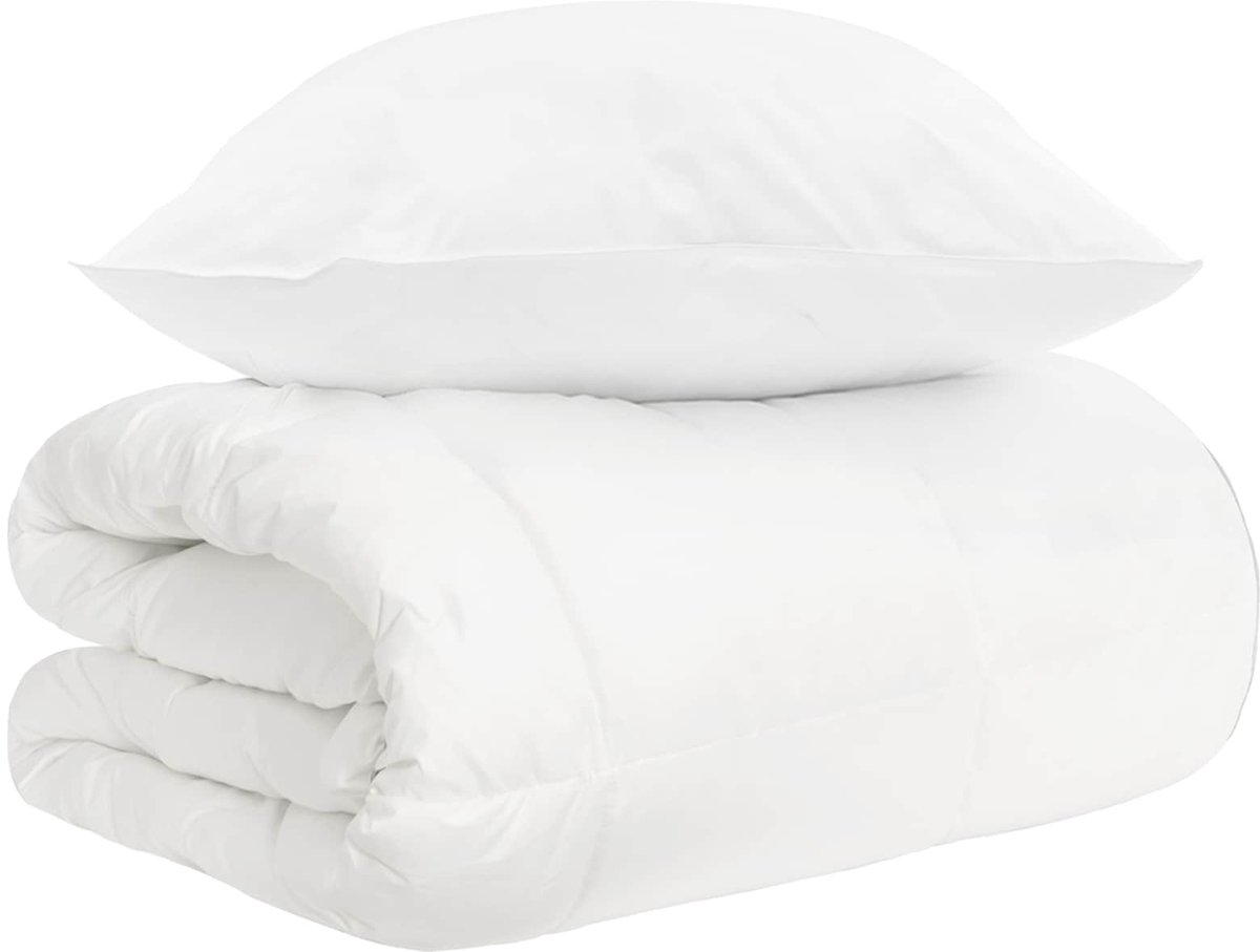 vidaXL - Deken - Set - 2 - st - Wit - Bamboevezel
