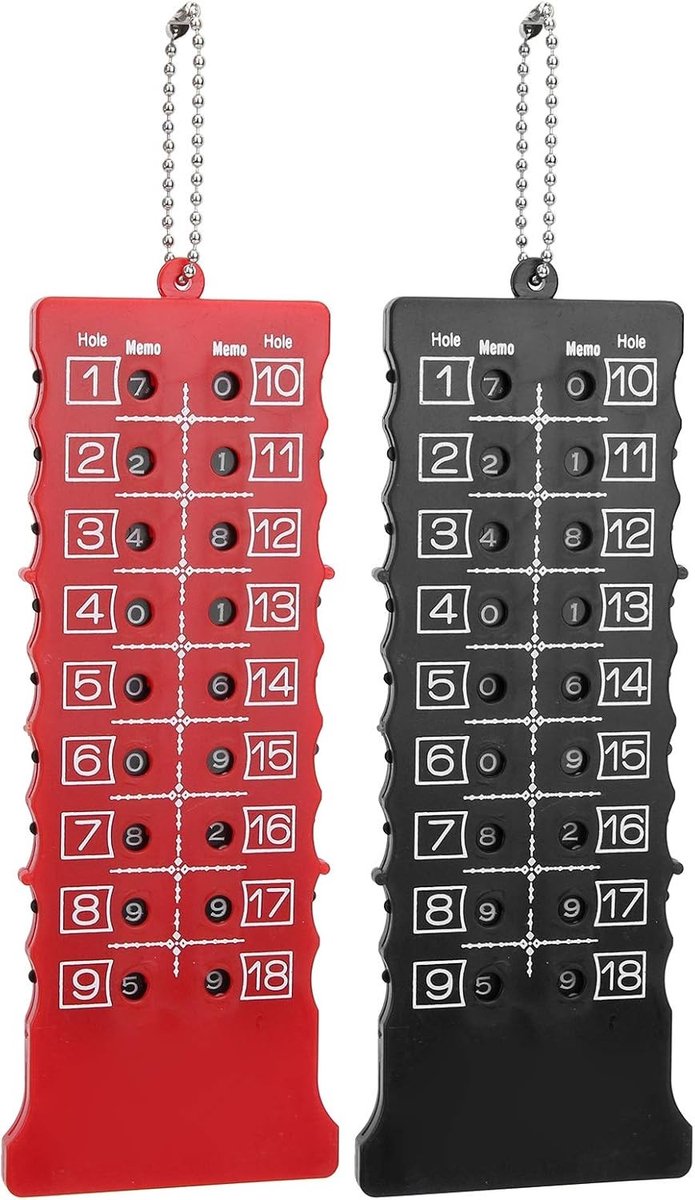Golf Scoreboard met Wave Rate Counter - 2 Stuks Scoretelling Hulpmiddelen voor Golfspellen, Handige Accessoires voor Golfers