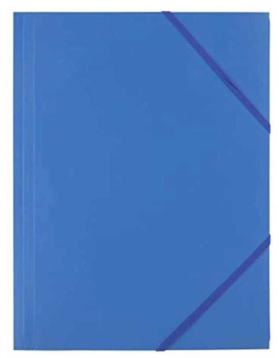 Hoekspannermap A4, elastiekmap in blauw voor documenten