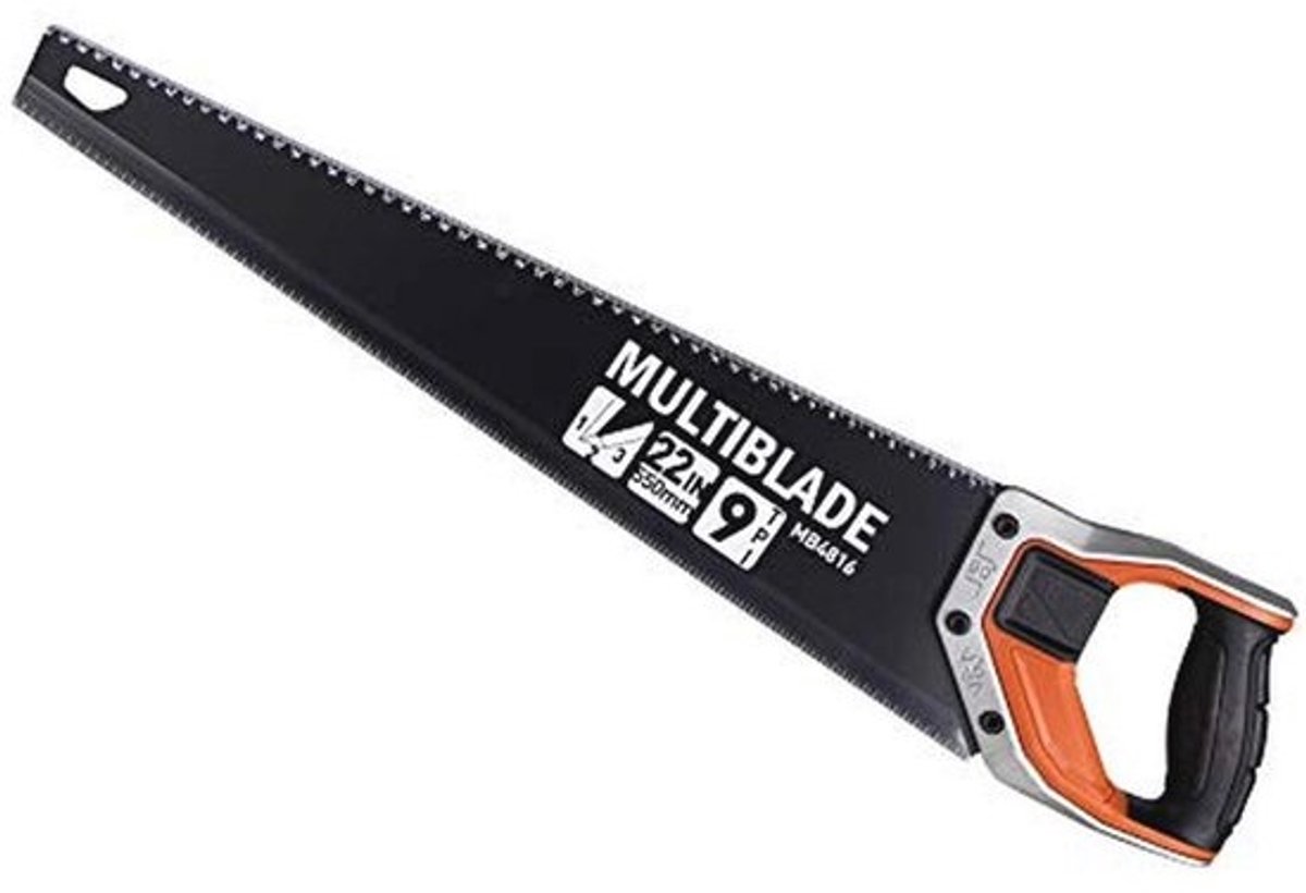 Professionele handzaag 550 mm met aluminium handgreep en 9TPI vertanding