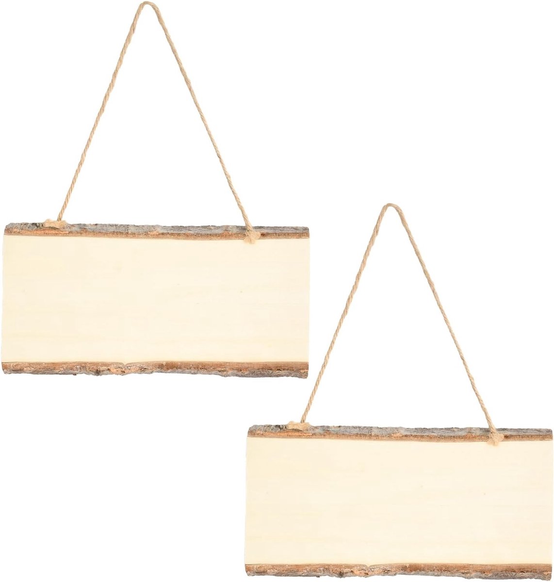 Onbewerkte Houten Borden voor DIY Projecten, 12 x 25 cm Hangende Lege Plaquettes met Touw, Perfect voor Schilderen, Graveren en Decoratie in Cafés en Bars