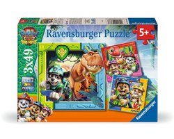Ravensburger Kinderpuzzel - Paw Patrol 3 - Dino Movie - 3 in 1 Puzzel - Kinderpuzzel 3 x 49 Stukjes - Vanaf 5 Jaar