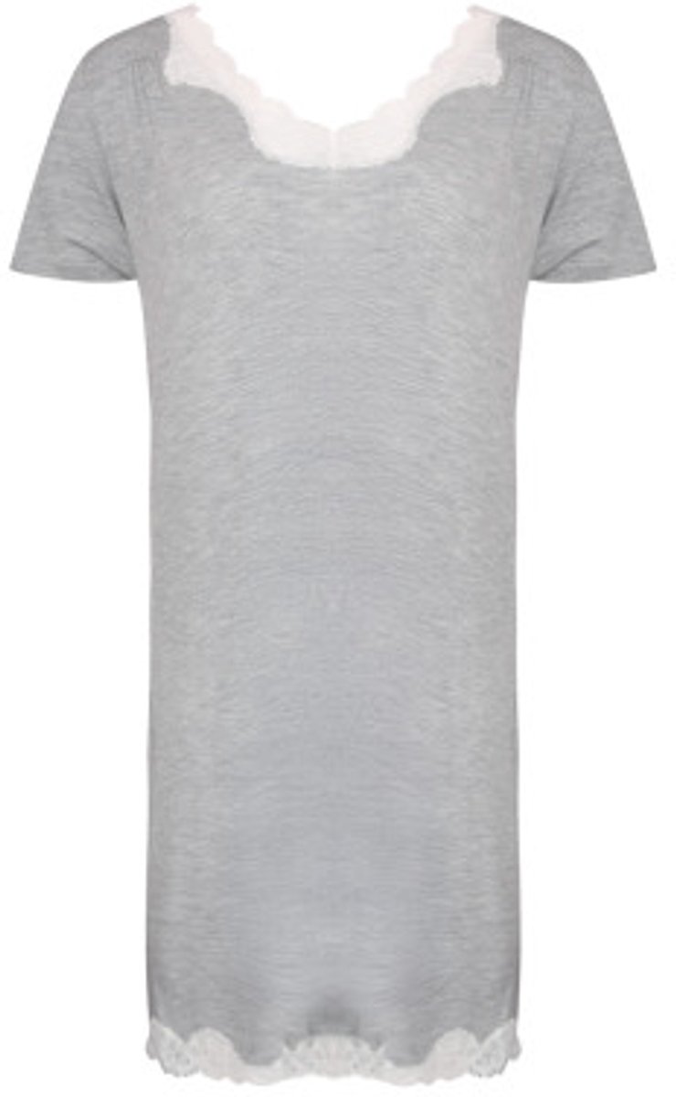 Antigel Simply Perfect Nachtkleed bien etre korte mouw Chiné Gris Grijs 38 Gris Chiné