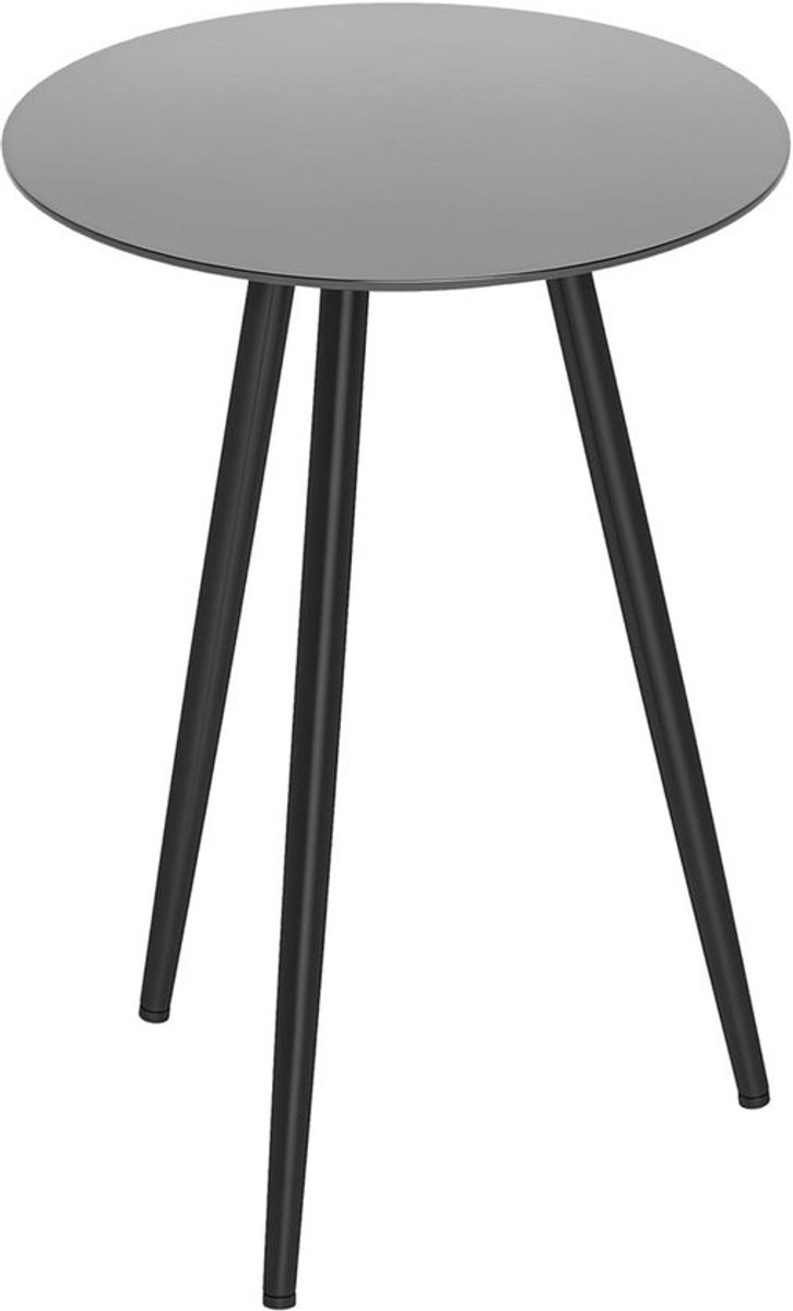 Ronde Salontafel met Gehard Glazen Tafelblad en Taps Toelopende Poten - Buiten en Binnen