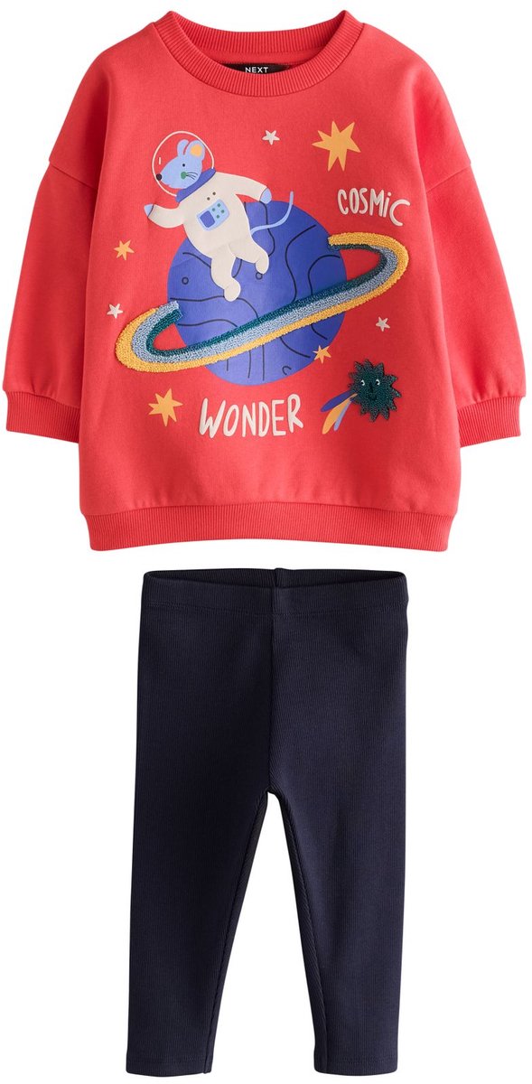 Next - Jongens - Sweatshirt en legging, set van 2 - Rood