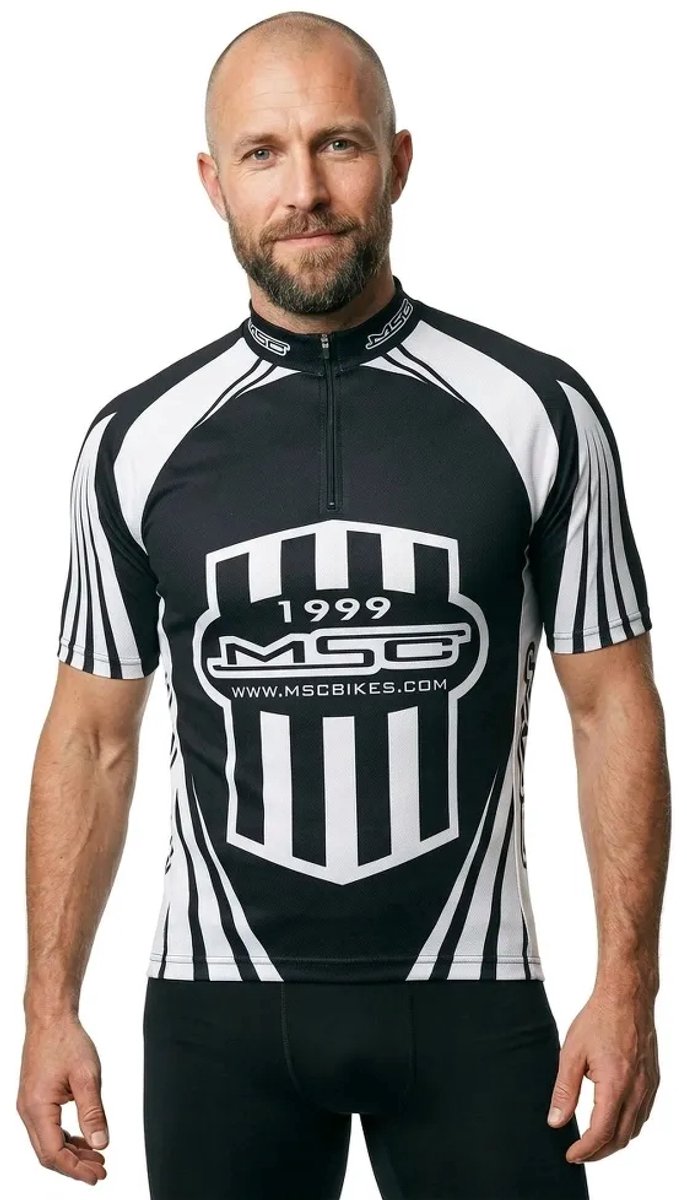 Msc Korte Mouw Wielertrui Zwart XL Man