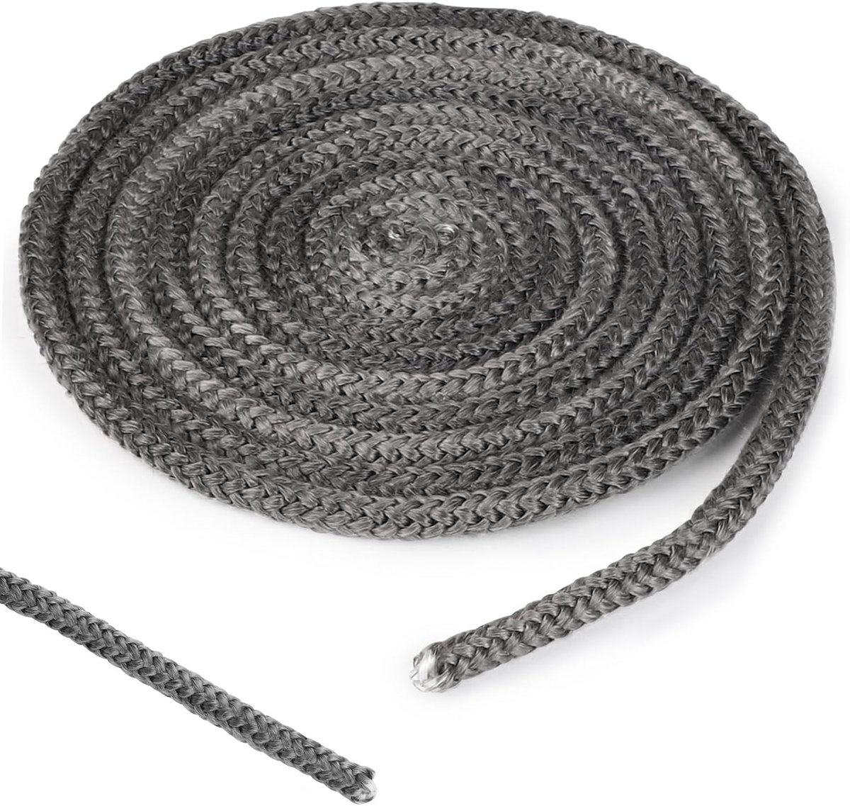 Oven Sealing Cord 8mm x 2.5m - Hittebestendige Stove Sealing Tape, Schoorsteenafdichting en Kachelafdichting met Handschoenen, Ideaal voor Haard en Grill
