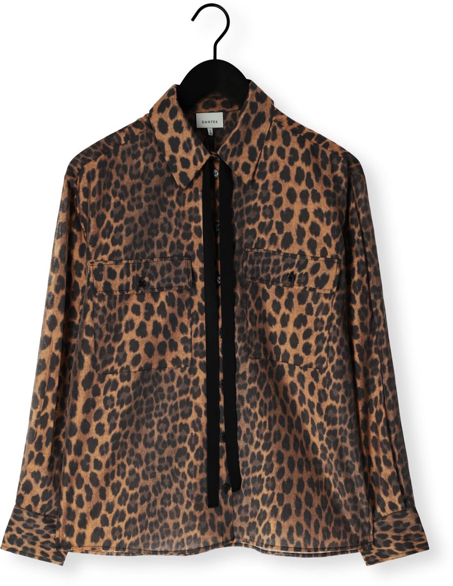 DANTE6 Rique Leopard Shirt Blouses Dames - Bruin - Maat 36
