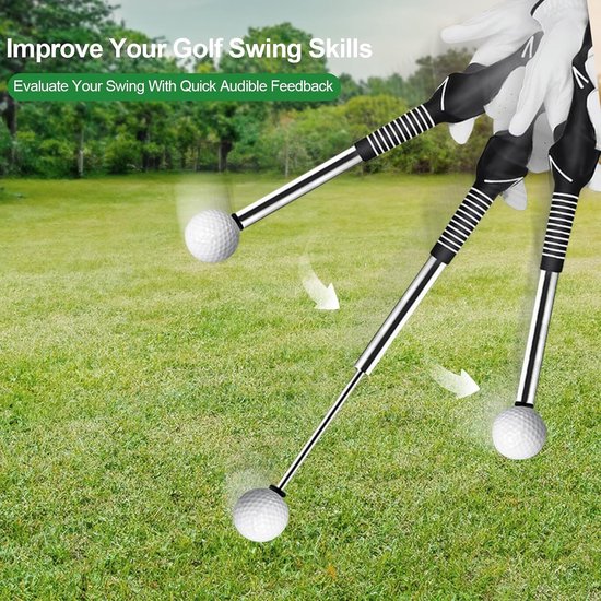 Intrekbare golftrainingshulp voor het verbeteren van swingtechniek, bal-slaghouding en grip, geschikt voor binnen en buiten gebruik — afbeelding 3