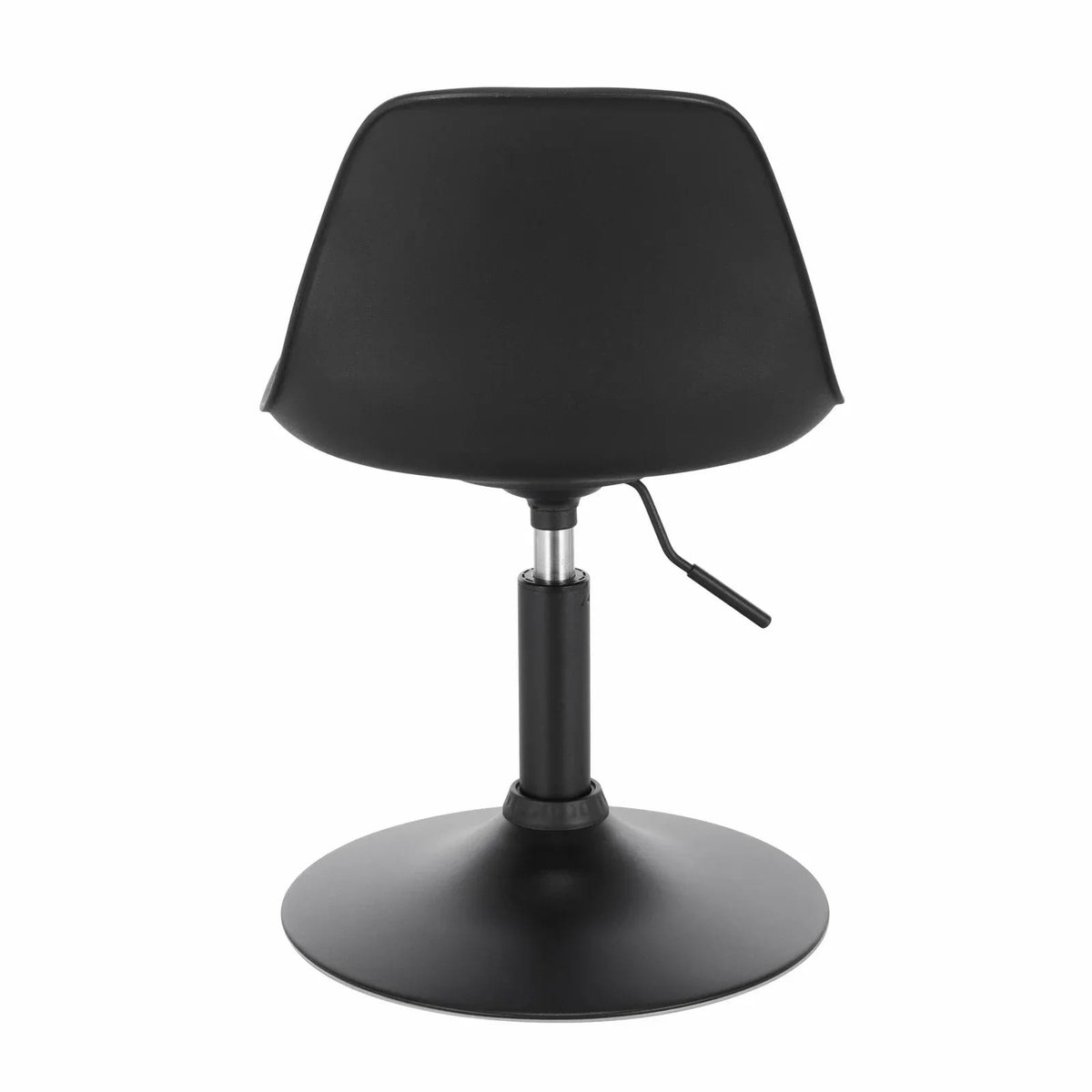 Klarven® Barkruk Zwart - Met Rugleuning en Ergonomisch Zitvlak - In Hoogte Verstelbaar, 360 Graden Draaibaar, Belastbaar Tot 120 kg - B 41 x H 59,5-71 x D 39 cm