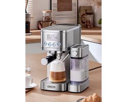 Volautomatische Espressomachine Enige Uitvoering - 20 Bar Druk - Roestvrij Staal - Voor Cappuccino En Latte - Automatische Melkschuimer