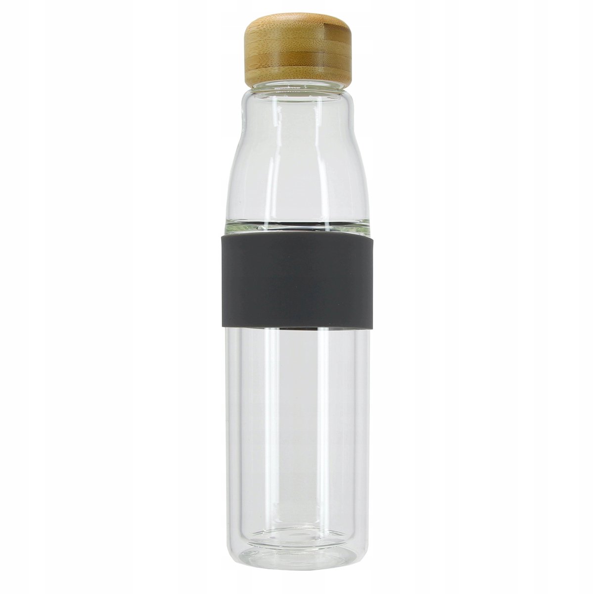Glazen Thermosfles Bidon 450ml met Bamboe Deksel - Eco Vriendelijk