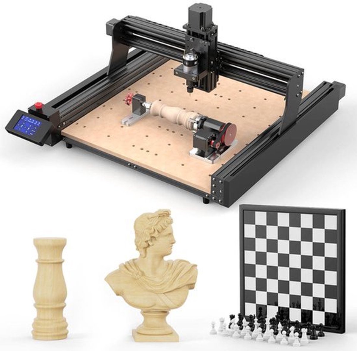 Graveerpen 4e As CNC Roterende Module - 2.3 Kg Gewicht - 25x17x11 Cm Pakketmaat - Voor TTC450 Laser Graveermachine