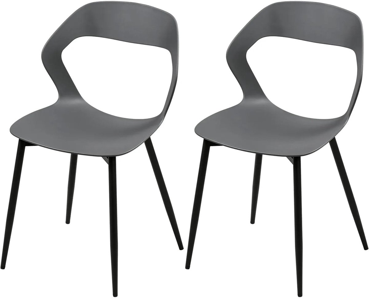 Klarven® Eetkamerstoelen Lichtgrijs - Set Van 4 - Keukenstoelen - Dining Chairs - Ergonomische rugleuning, Waterafstotend en makkelijk schoon te maken - B51xd54xh82,5cm