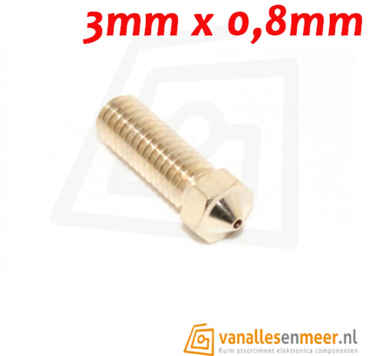 E3D Volcano nozzle messing 3 mm x 0,8 mm