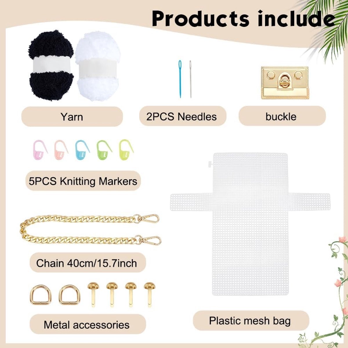 Plastic Mesh Tas Set voor DIY Projecten - Transparante Netzakken voor Haakwerk, Borduren en Handgemaakte Accessoires - Ideaal voor Creatieve Klussen en Organisatie