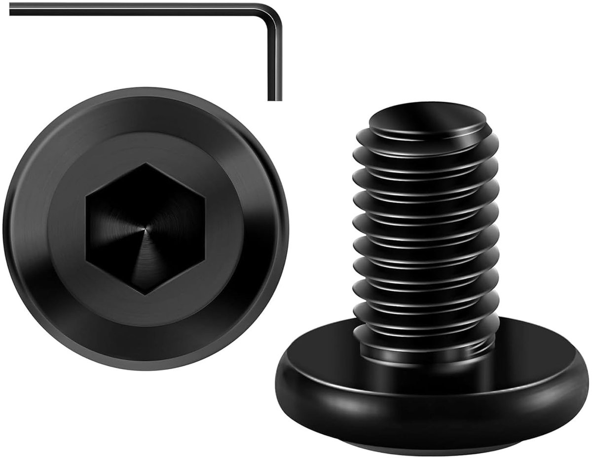 20 Stuks M5 x 12 Schroeven, Platte Kop, Inbus Schroeven, Roestvrij Staal, Volledig Gewikkeld, Zwart Oxide Afwerking