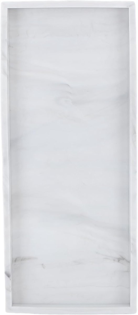 Siliconen Organizer voor Badkamer en Keuken, Rechthoekige Tray voor Cosmetica en Accessoires, Schokbestendig en Duurzaam in Marmerlook