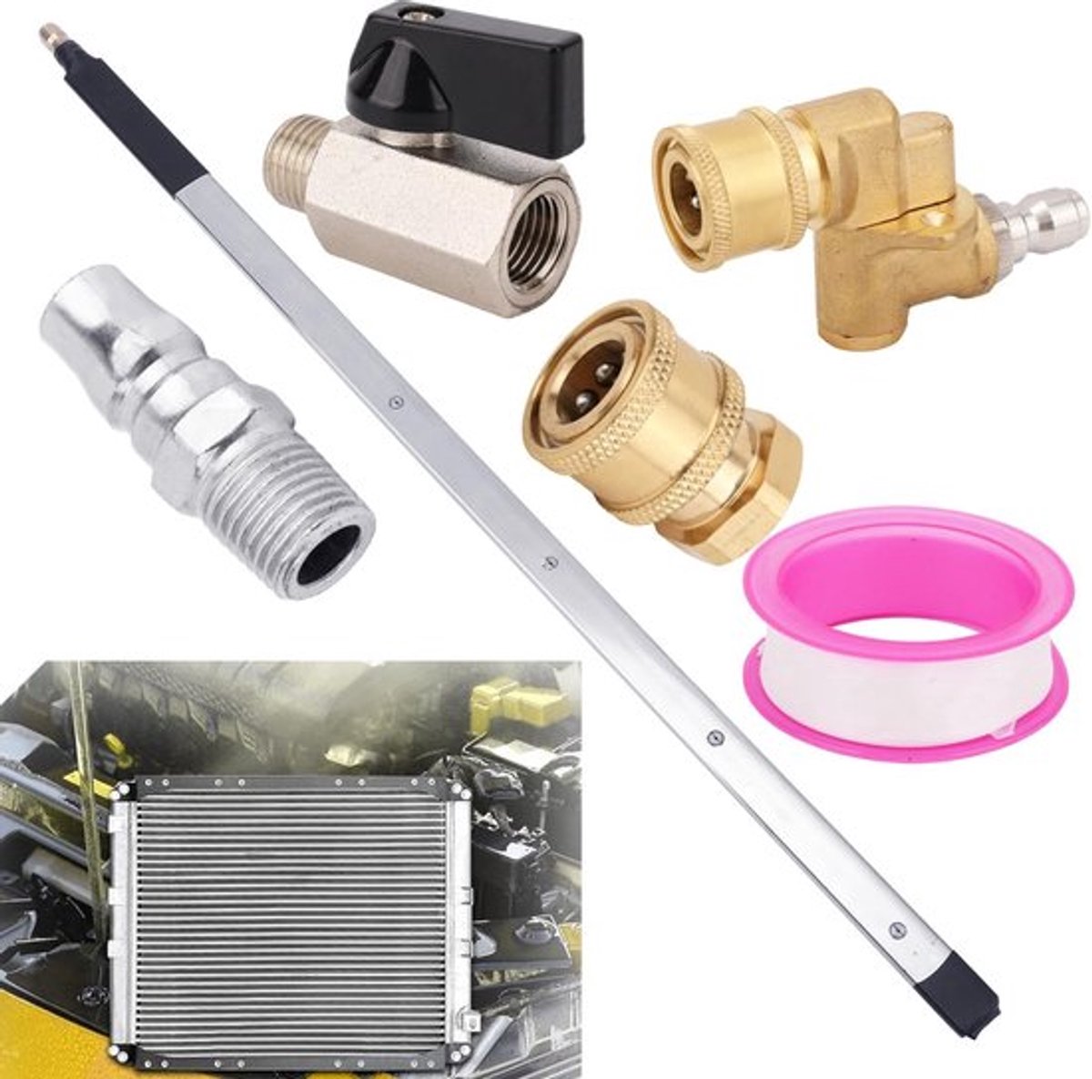 Dailygoods- Radiatorreinigingsstaaf 61cm - Hogedrukreinigerstaaf - Krachtige