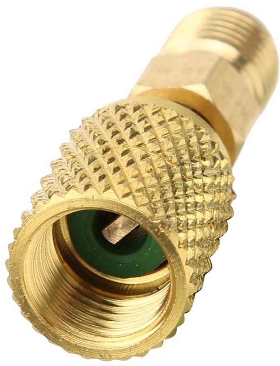 Dailygoods adapter vrouwelijk - R410a buiten 1/4 binnen 5/16 - Hoogwaardig messing