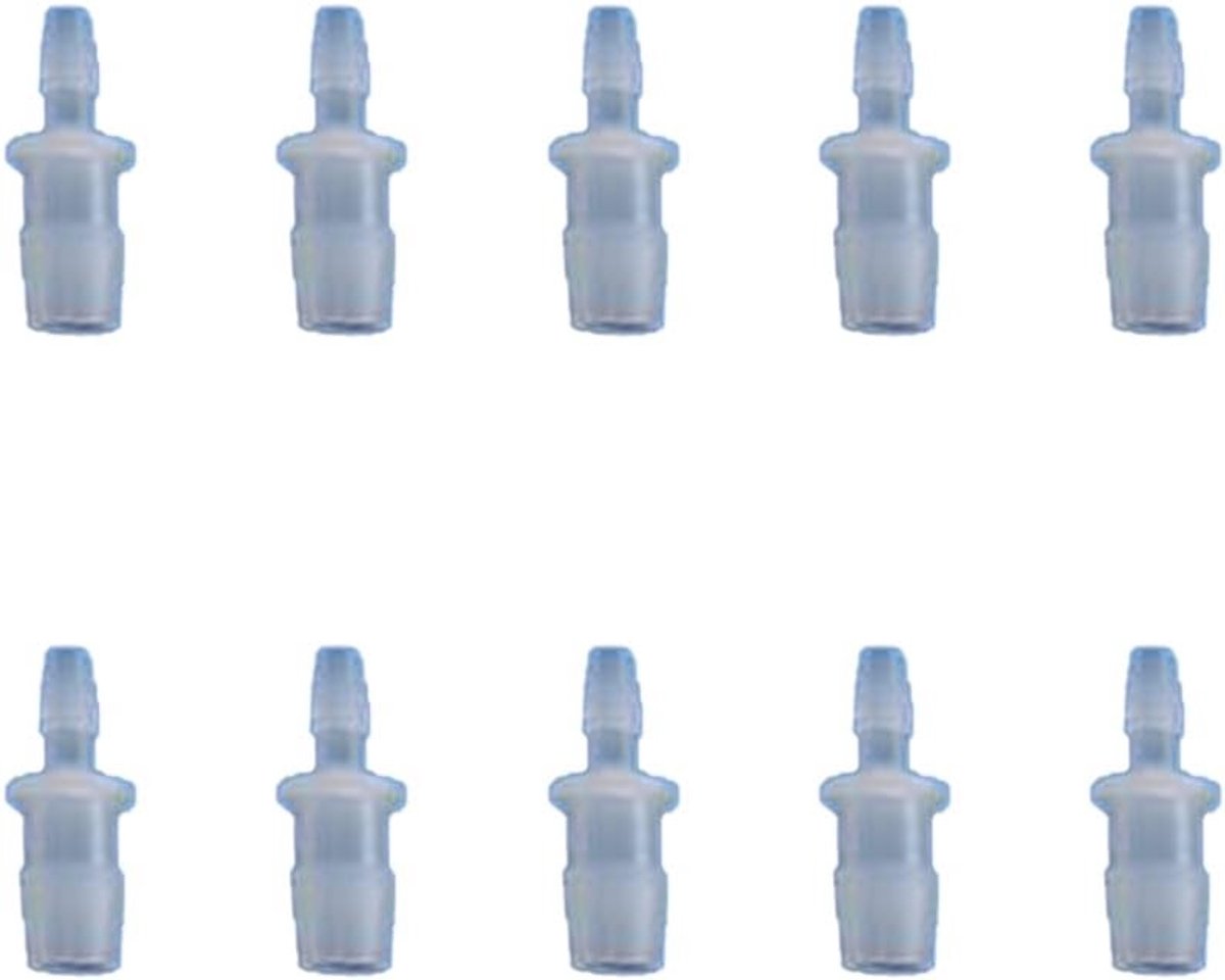 Hose Barb Reducer Fittingen voor Slangen - 12.7x6.4mm Barbed Connector voor Water, Brandstof en Lucht - 10 Stuks Splice en Mender Adapter