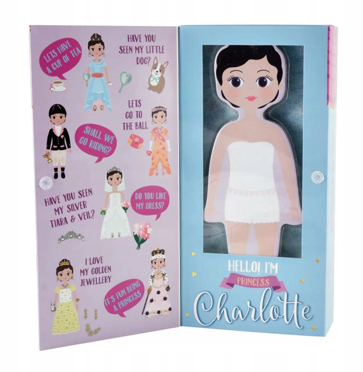 Floss & Rock Magnetische Aankleedpop Charlotte - 23,5 cm - Hout