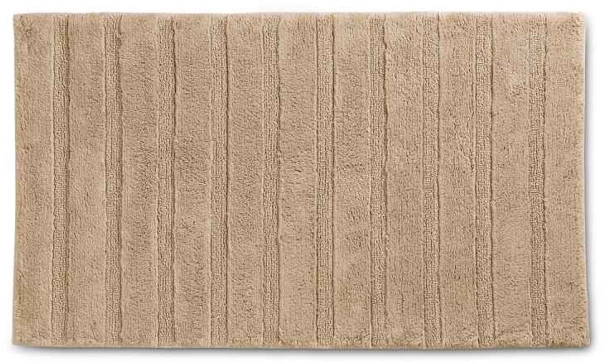 Badkamermat Megan, 100% katoen, beige, 100 x 60 x 1,6 cm