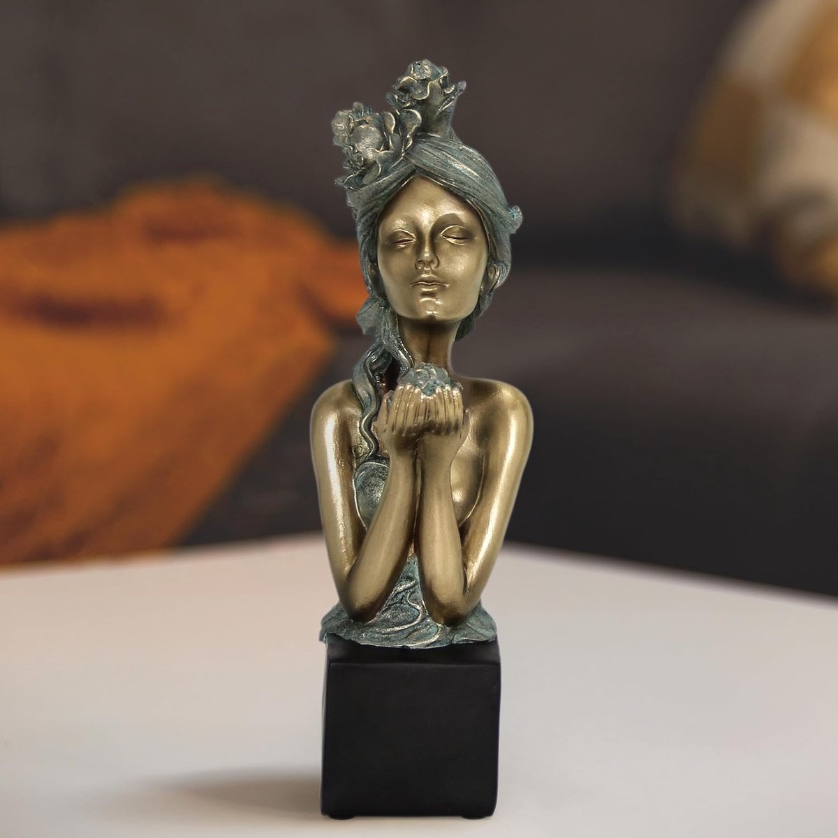 Decoratiebeeld - Polyresin - Modern - Goud en Zwart