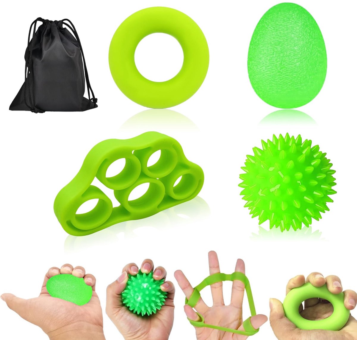 Handtrainer Ballen Set - Voor Vingerkracht Training - Groen