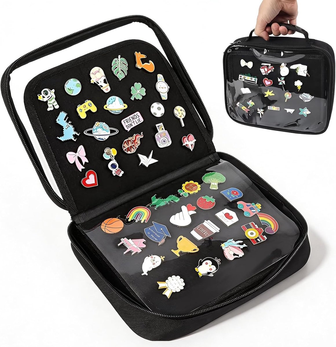 Displaytas voor Emblemen en Pins, Verzamelmap voor Broches en Sportpins, Ideaal voor Organisatie en Bewaring van Herinneringspins en Collectorsitems