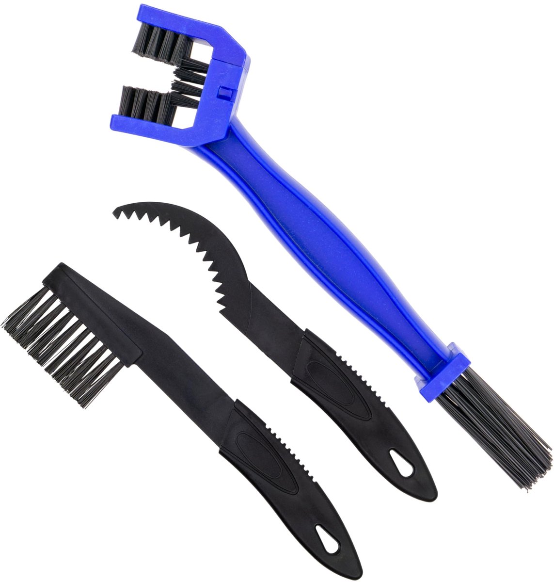 Reinigingsborstels, set van 3, voor fietsketting met nylon borstelharen, Reiniging sapparaat voor motorkettingen - ShopVlot