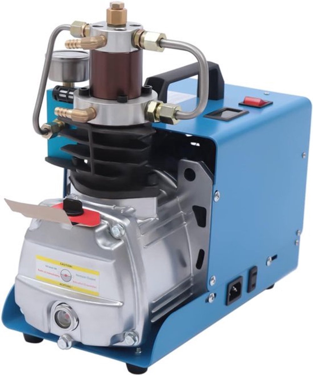 Luchtcompressor Elektrisch - 4500 PSI Hogedruk - 1800W Vermogen - 13 gal/min Luchtstroom - Stil - Voor Duikflessen