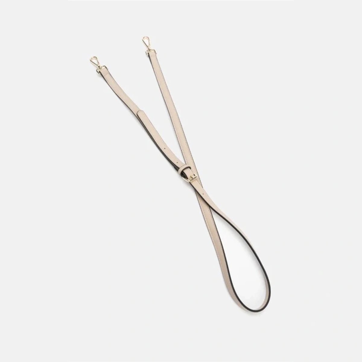 Stuff Maker schouderriem beige met gouden karabijnhaak