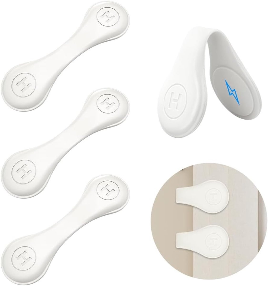 Set van 3 Magnetische Clips voor Douchegordijnen – Waterdicht, Antispat Stickers, Eenvoudig te Installeren voor Douchegordijnen en Badkamers