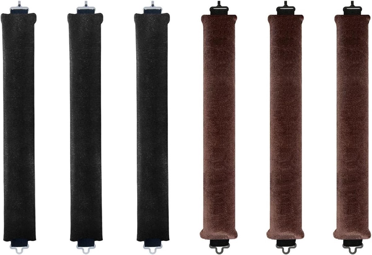 Zachte krullers zonder hitte voor alle haartypes - 6 stuks, ideaal voor volumineuze krullen en stijlvol haar