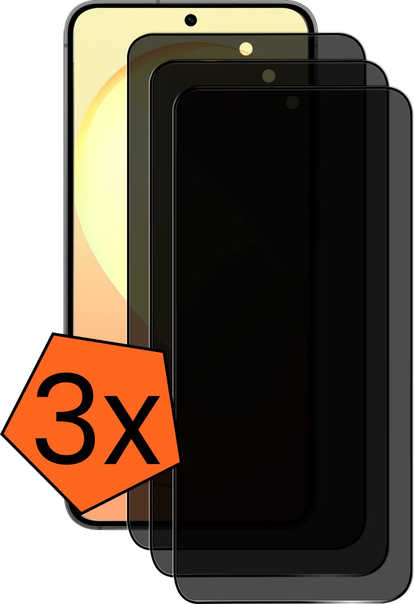 Screenprotector - 3 Stuks - Geschikt voor Samsung Galaxy S26 FE - Privacy Filter - Gehard Glas - Beschermglas - Tempered Glass - Screen Protector
