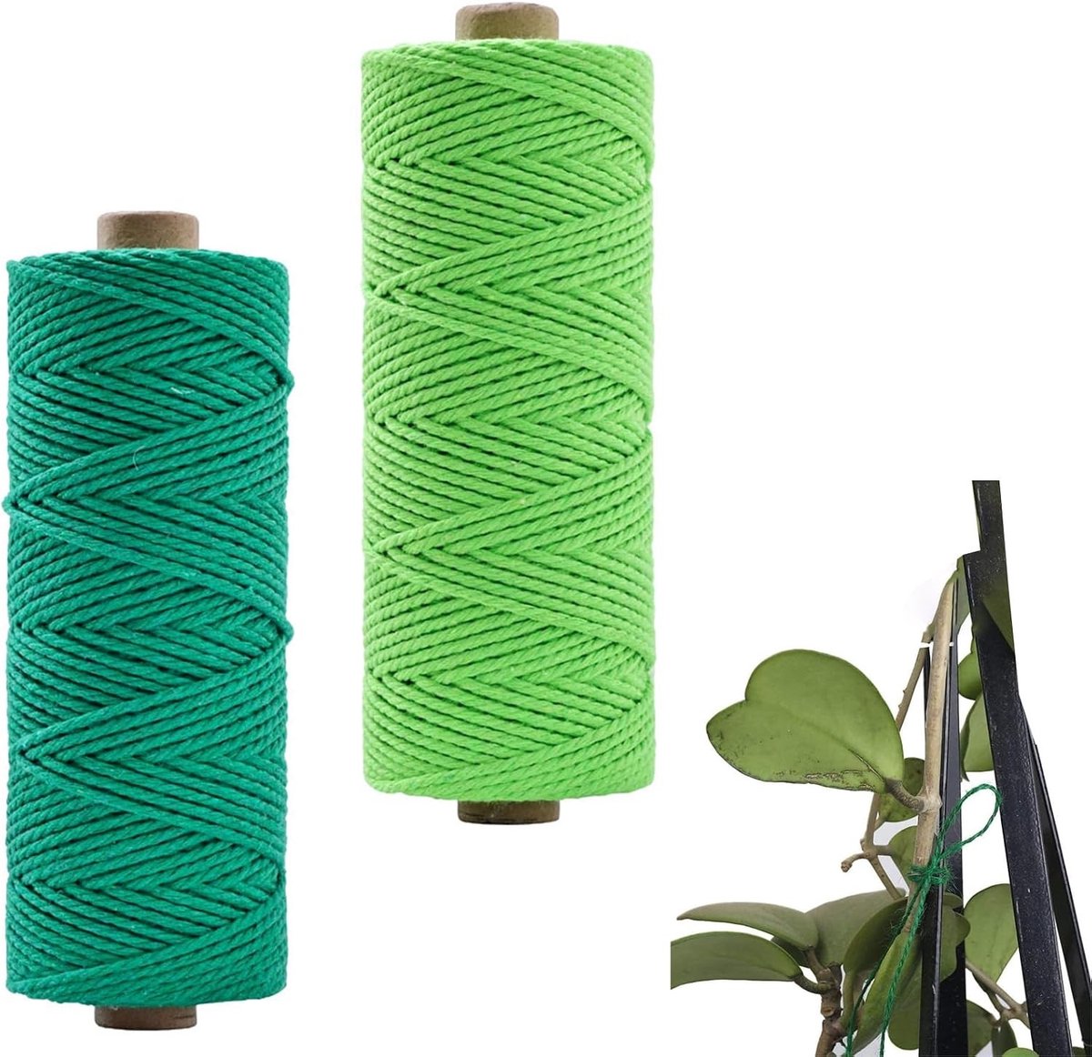 Natuurlijke Jute Touw 2 mm - 100 m Tuin Touw voor Planten, Decoratieve Klussen en Tuinieren - Sterk en Flexibel Gebruik