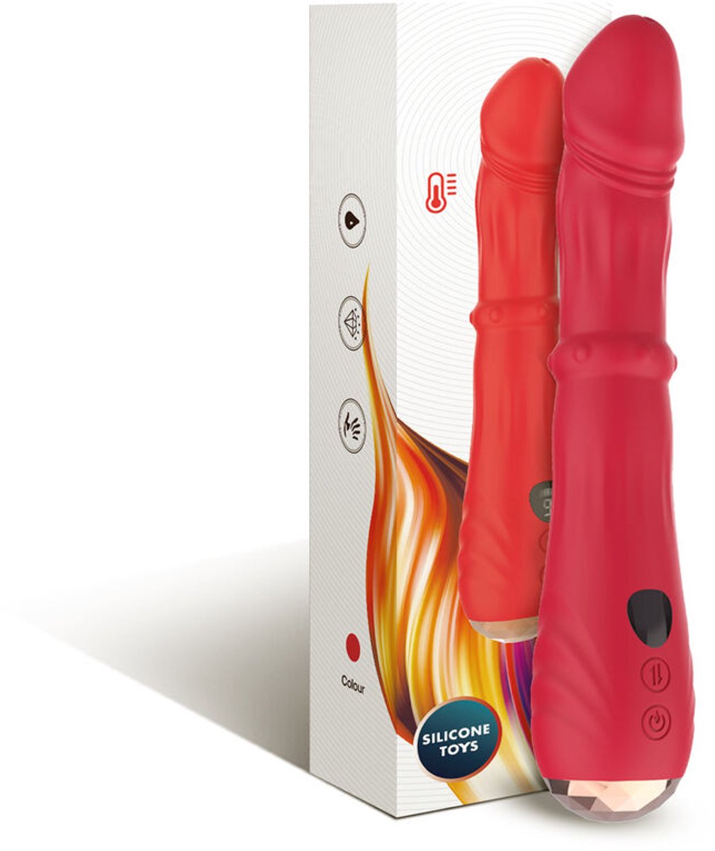 Thermo-Aanpasbare A-Spot Stimulator Vibrator Rood