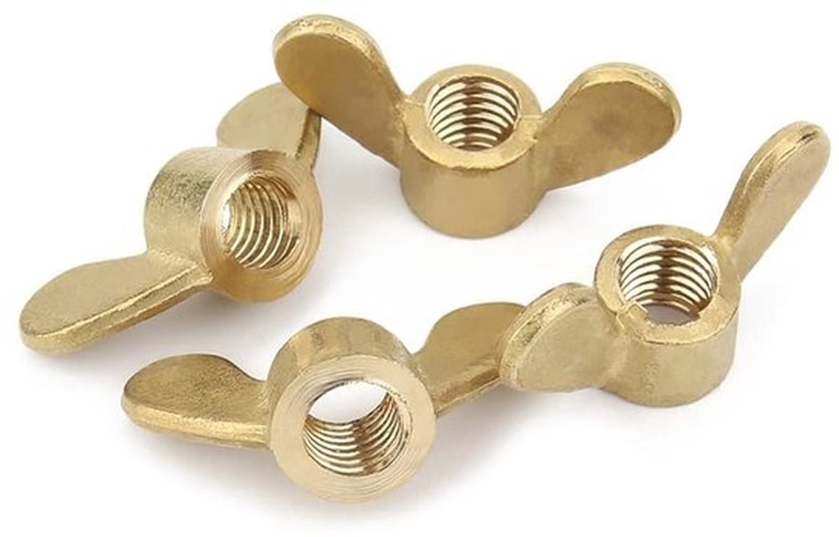 Koperen Vlindermoeren M3-M12 - Set van 5 Stuks voor Bevestiging en Montage, Ideaal voor Klussen