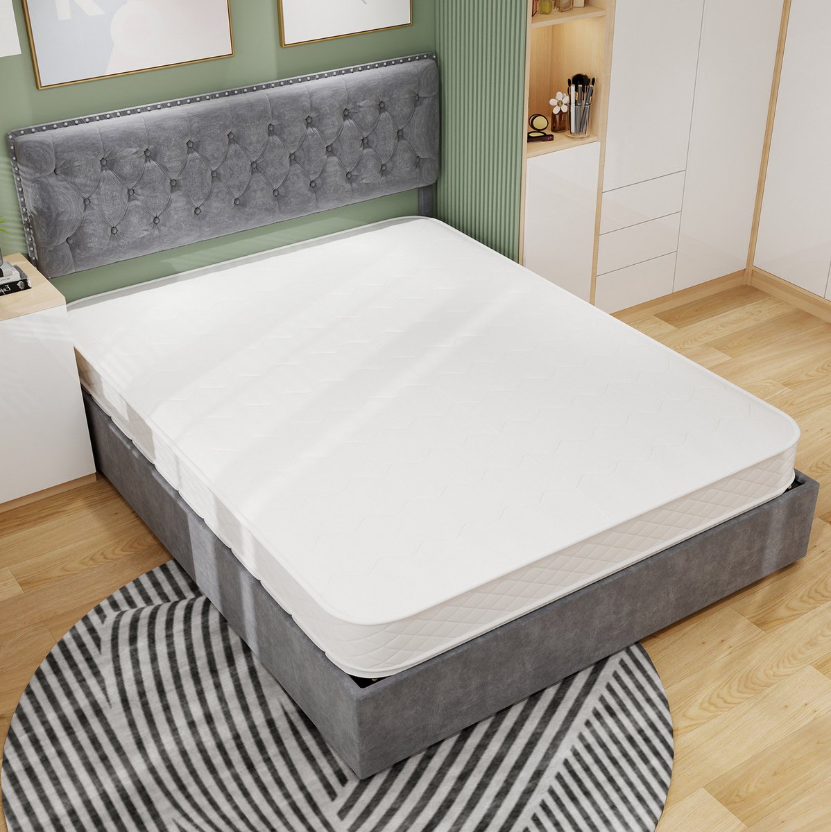 MODFU - Matras - Pocketveringmatras - 3D Mesh - Anti-Allergie - 160X200 Cm