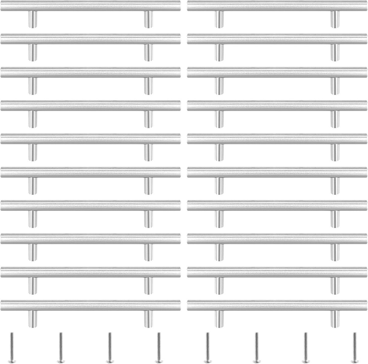 20 Stuks 200mm Keukenladen Handgrepen van RVS - Modern Design voor Keukenkasten en Meubels met 128mm Montageafstand