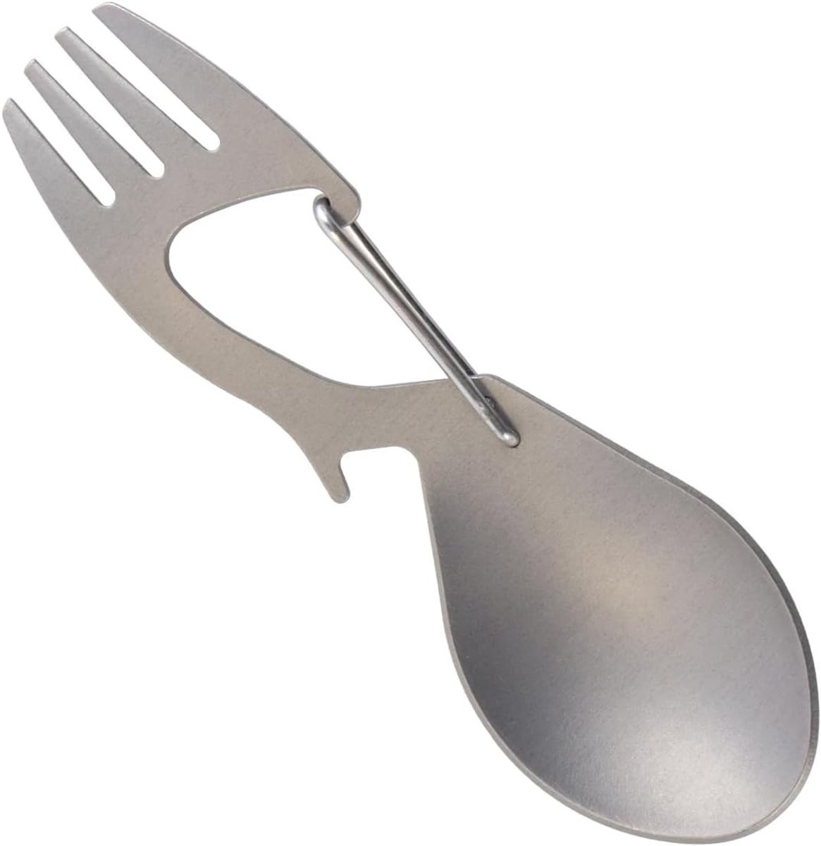3-in-1 Camping Bestekset met Titanium Lepel, Flesopener en Lichtgewicht Ontwerp voor Hiking en Outdoor Activiteiten