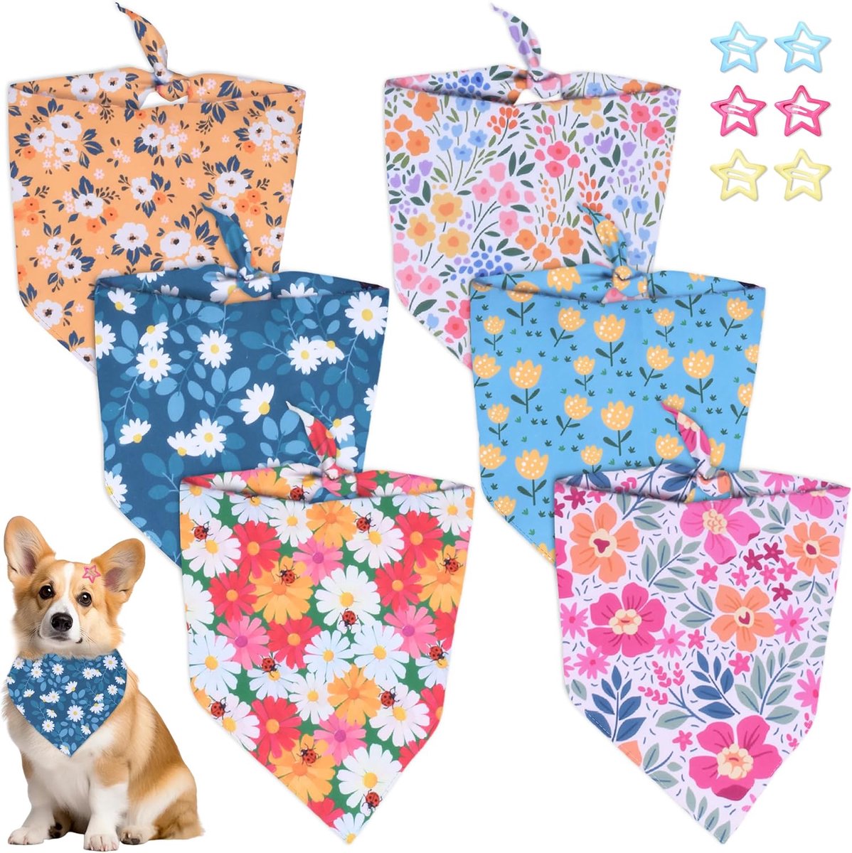 Hondenbandana - Set van 6