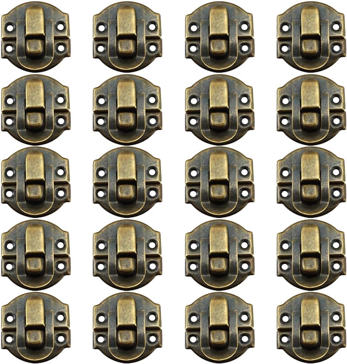 20 stuks - vintage scharnieren- Antieke Sluitingen- Kistgrendel - Metalen Kistslotjes - scharnieren-metalen scharnieren-Doosscharnier-Decoratieve scharnieren- Decoratieve Accessoires- Geschikt voor sieradenkasten, eenvoudige houten dozen